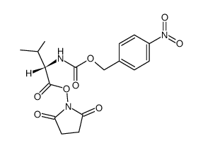 p-nitro-carbobenzyloxy-L-valine-N-hydroxysuccinimide ester Structure