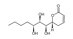 6-(1,2,3-trihydroxy-heptyl)-5,6-dihydro-pyran-2-one结构式