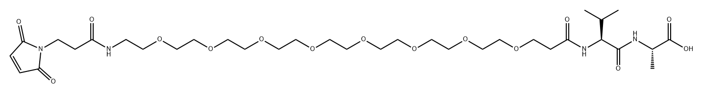 L-Alanine, N-[31-(2,5-dihydro-2,5-dioxo-1H-pyrrol-1-yl)-1,29-dioxo-4,7,10,13,16,19,22,25-octaoxa-28-azahentriacont-1-yl]-L-valyl- Structure