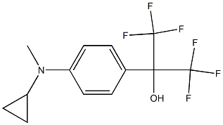 2-(4-(cyclopropylmethylamino)phenyl)-1,1,1,3,3,3-hexafluoropropan-2-ol Structure