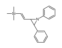 2-[(2R,3S)-1,3-diphenylaziridin-2-yl]ethenyl-trimethylsilane结构式