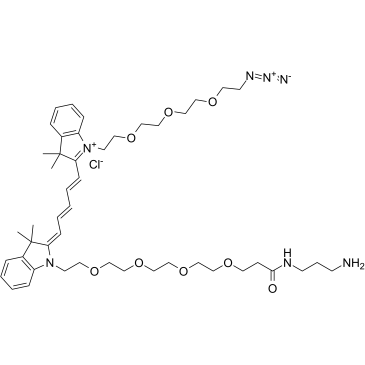 N-(azide-PEG3)-N'-(Amine-C3-Amide-PEG4)-Cy5图片