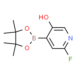 2-Fluoro-5-hydroxypyridine-4-boronic acid pinacol ester structure