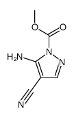 Methyl 5-amino-4-cyano-1H-pyrazole-1-carboxylate structure