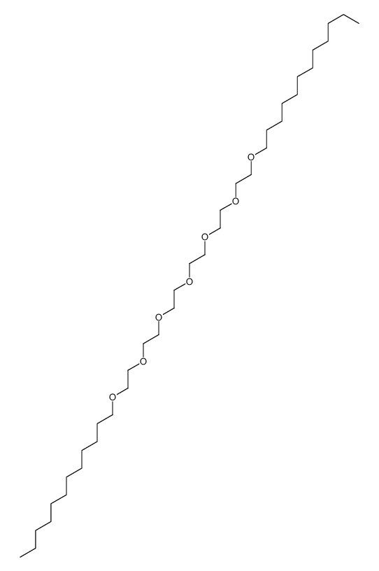 1-[2-[2-[2-[2-[2-(2-dodecoxyethoxy)ethoxy]ethoxy]ethoxy]ethoxy]ethoxy]dodecane Structure