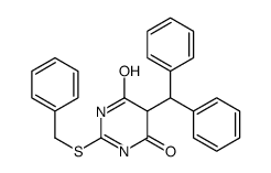 5-benzhydryl-2-benzylsulfanyl-1H-pyrimidine-4,6-dione Structure