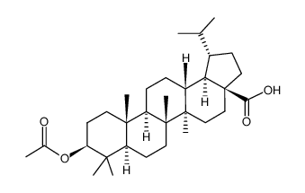 (1S,3aS,5aR,5bR,7aR,9S,11aR,11bR,13aR,13bR)-9-acetoxy-1-isopropyl-5a,5b,8,8,11a-pentamethylicosahydro-3aH-cyclopenta[a]chrysene-3a-carboxylic acid结构式