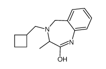 4-(cyclobutylmethyl)-3-methyl-3,5-dihydro-1H-1,4-benzodiazepin-2-one结构式