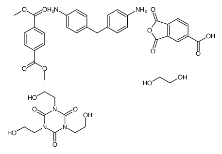 Ethylene glycol, trimellitic anhydride, methylenedianiline, dimethylterephthalate, tris(2-hydroxyethyl) isocyanurate polymer Structure