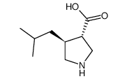 (3S,4S)-4-异丁基吡咯烷-3-羧酸结构式