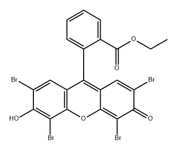 Benzoic acid, 2-(2,4,5,7-tetrabromo-6-hydroxy-3-oxo-3H-xanthen-9-yl)-, ethyl ester Structure