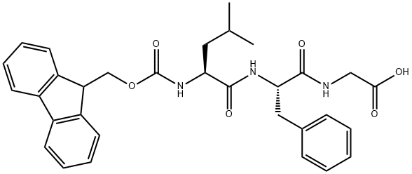 Fmoc-Leu-Phe-Gly-OH structure