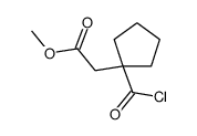 methyl 2-(1-carbonochloridoylcyclopentyl)acetate Structure