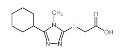 2-[(5-cyclohexyl-4-methyl-1,2,4-triazol-3-yl)sulfanyl]acetic acid structure