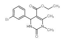 4-(3-BROMO-PHENYL)-1,6-DIMETHYL-2-OXO-1,2,3,4-TETRAHYDRO-PYRIMIDINE-5-CARBOXYLIC ACID ETHYL ESTER Structure