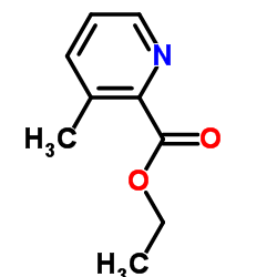 Ethyl 3-methyl-2-pyridinecarboxylate structure