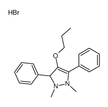 1,2-dimethyl-3,5-diphenyl-4-propoxy-1,3-dihydropyrazol-1-ium,bromide结构式