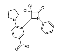 3,3-dichloro-4-(5-nitro-2-pyrrolidin-1-ylphenyl)-1-phenylazetidin-2-one Structure