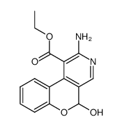 2-Amino-5-hydroxy-5H-chromeno[3,4-c]pyridine-1-carboxylic acid ethyl ester结构式