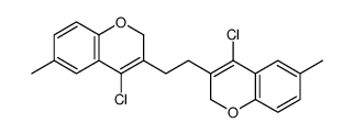 4-chloro-3-[2-(4-chloro-6-methyl-2H-chromen-3-yl)ethyl]-6-methyl-2H-chromene结构式