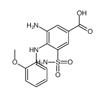 3-amino-4-(2-methoxyanilino)-5-sulfamoylbenzoic acid Structure