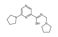 6-pyrrolidin-1-yl-N-(pyrrolidin-1-ylmethyl)pyrazine-2-carbothioamide Structure