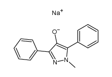 sodium salt of 1-methyl-3,5-diphenyl-4-pyrazolol Structure