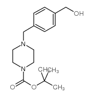 TERT-BUTYL 4-[4-(HYDROXYMETHYL)BENZYL]TETRAHYDRO-1(2H)-PYRAZINECARBOXYLATE Structure