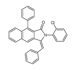 3-benzylidene-2-(2-chloro-phenyl)-9-phenyl-2,3-dihydro-benzo[f]isoindol-1-one Structure