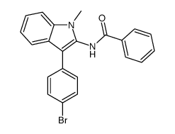 N-[3-(4-bromophenyl)-1-methylindol-2-yl]benzamide结构式