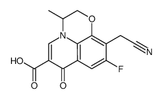 10-(CYANOMETHYL)-9-FLUORO-2,3-DIHYDRO-3-METHYL-7-OXO-7H-PYRIDO[1,2,3-DE]-1,4-BENZOXAZINE-6-CARBOXYLIC ACID Structure