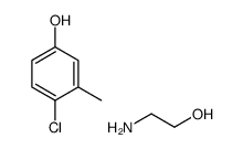 4-chloro-m-cresol, compound with 2-aminoethanol (1:1) structure