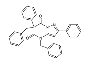 4,6-dibenzyl-2,6-diphenyl-4H-pyrazolo[1,5-a]pyrimidine-5,7-dione Structure