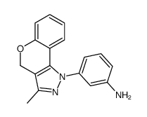 3-(3-methyl-4H-chromeno[4,3-c]pyrazol-1-yl)aniline Structure