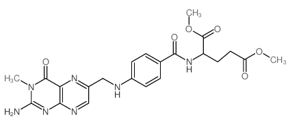 L-Glutamic acid,N-[4-[[(2-amino-3,4-dihydro-3-methyl-4-oxo-6-pteridinyl)methyl]amino]benzoyl]-, dimethyl ester (9CI) picture