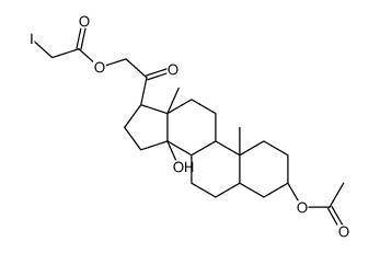 (14β,17R)-3β,14,21-Trihydroxy-5β-pregnan-20-one 3-acetate 21-iodoacetate structure