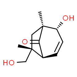 Bicyclo[3.2.1]oct-2-en-8-one, 4-hydroxy-7-(hydroxymethyl)-5,7-dimethyl-, (1R,4S,5R,7S)-rel- (9CI) picture