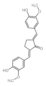 2,5-bis[(4-hydroxy-3-methoxy-phenyl)methylidene]cyclopentan-1-one Structure