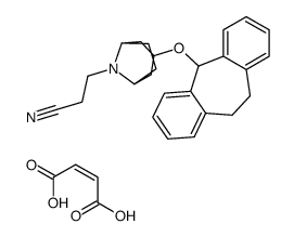 (E)-but-2-enedioic acid,3-[3-(6,11-dihydro-5H-dibenzo[1,2-a:1',2'-e][7]annulen-11-yloxy)-8-azabicyclo[3.2.1]octan-8-yl]propanenitrile Structure