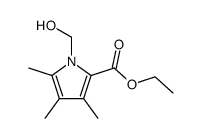 ethyl 1-(hydroxymethyl)-3,4,5-trimethyl-1H-pyrrole-2-carboxylate Structure