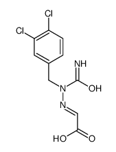 2-[carbamoyl-[(3,4-dichlorophenyl)methyl]hydrazinylidene]acetic acid Structure