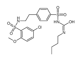 1-butyl-3-[4-[2-[(5-chloro-2-methoxyphenyl)sulfonylamino]ethyl]phenyl]sulfonylurea结构式