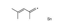 2,4-dimethylpenta-1,3-dienyl(trimethyl)stannane结构式