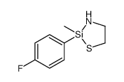 1-Thia-3-aza-2-silacyclopentane, 2-(p-fluorophenyl)-2-methyl-结构式