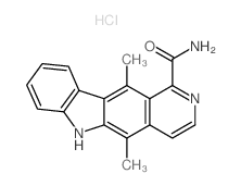 6H-Pyrido[4,3-b]carbazole-1-carboxamide, 5,11-dimethyl-, monohydrochloride Structure