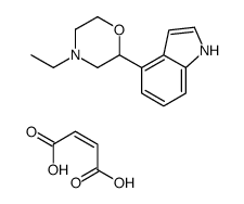 but-2-enedioic acid,4-ethyl-2-(1H-indol-4-yl)morpholine Structure