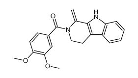 (3,4-Dimethoxy-phenyl)-(1-methylene-1,3,4,9-tetrahydro-β-carbolin-2-yl)-methanone结构式