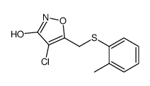 4-chloro-5-[(2-methylphenyl)sulfanylmethyl]-1,2-oxazol-3-one Structure