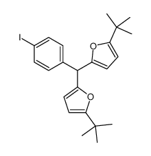 2-tert-butyl-5-[(5-tert-butylfuran-2-yl)-(4-iodophenyl)methyl]furan结构式