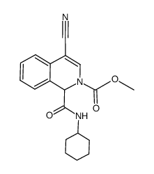 methyl 4-cyano-1-cyclohexylcarbamoyl-1,2-dihydro-2-quinolinecarboxylate结构式